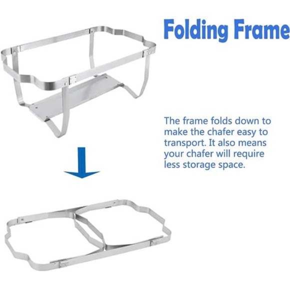 8QT Chafing Dish Buffet Set -Buffet Servers and Warmers with Full Size Steam Pan - Picture 3 of 7